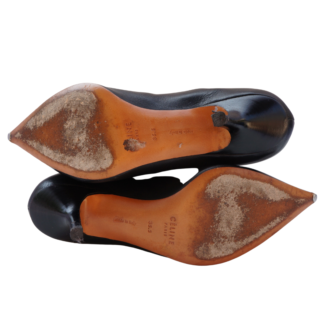 Celine VNeck Leather Sock Bootie
