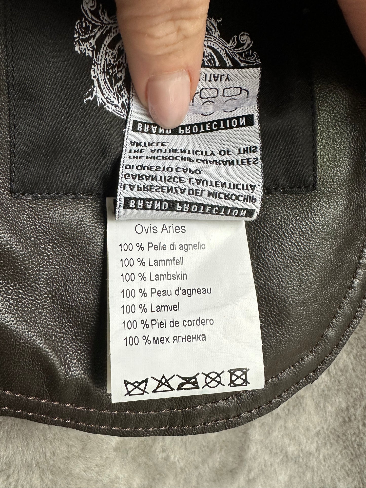 Diego Taupe Grey Shearling Reversible Coat
