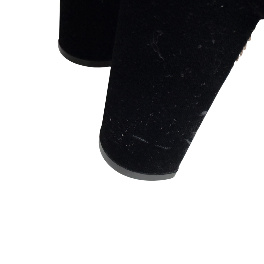 Gianvito Rossi Black Velvet Block Heels