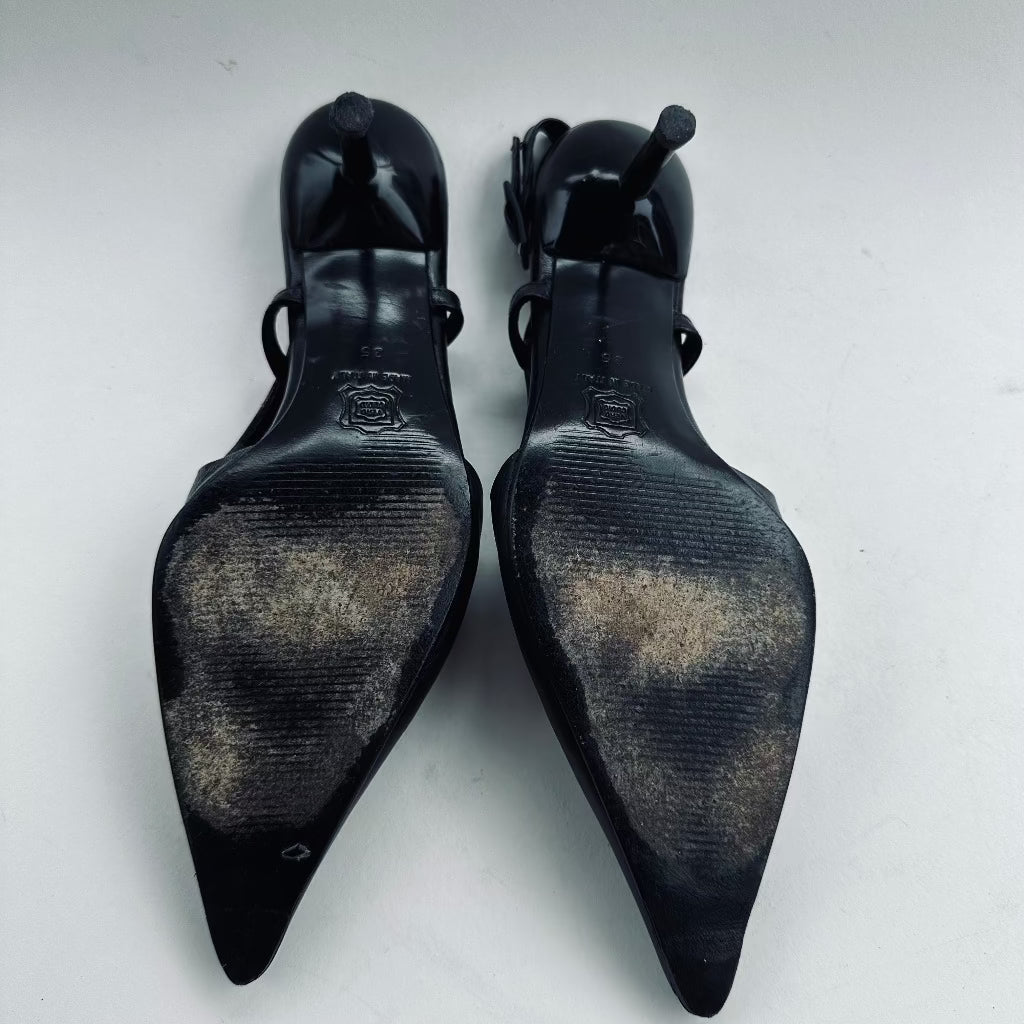 Dolce Gabbana Leather Kitten Heel Shoe