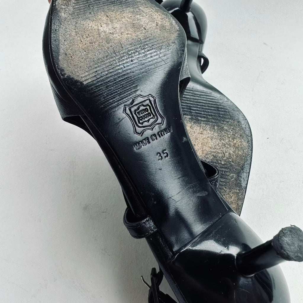 Dolce Gabbana Leather Kitten Heel Shoe