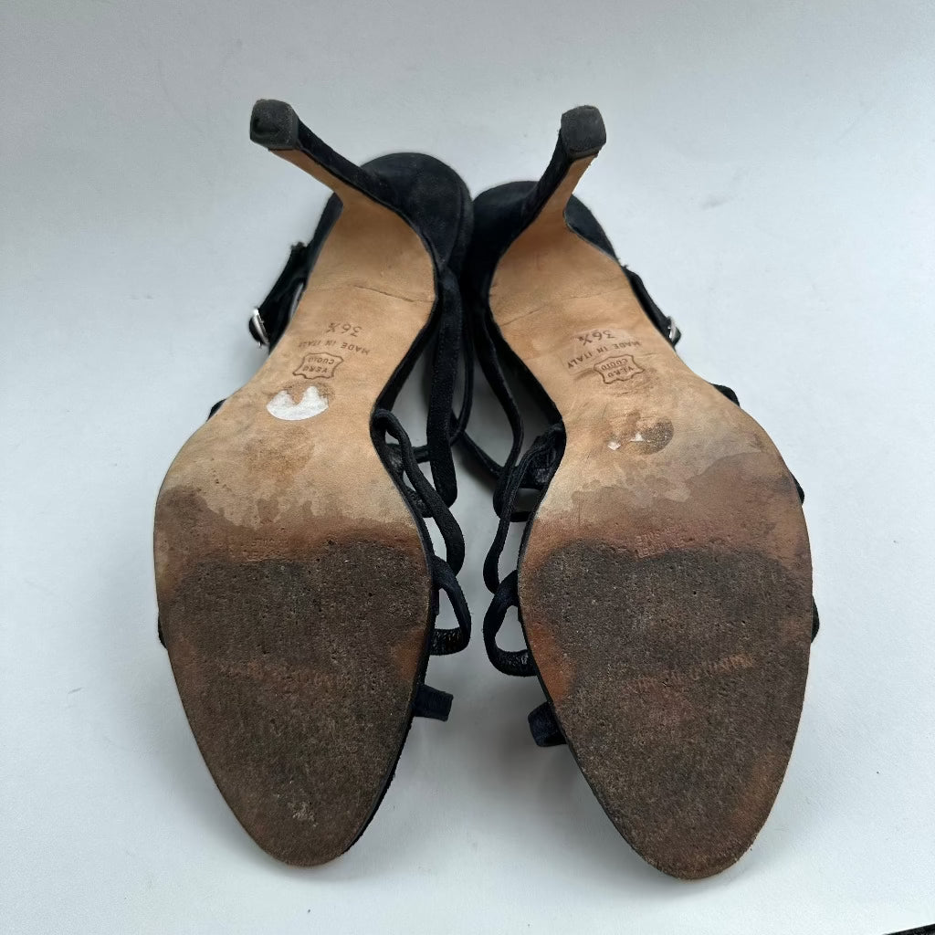 Manolo Blahnik Suede Leather Heel Shoe