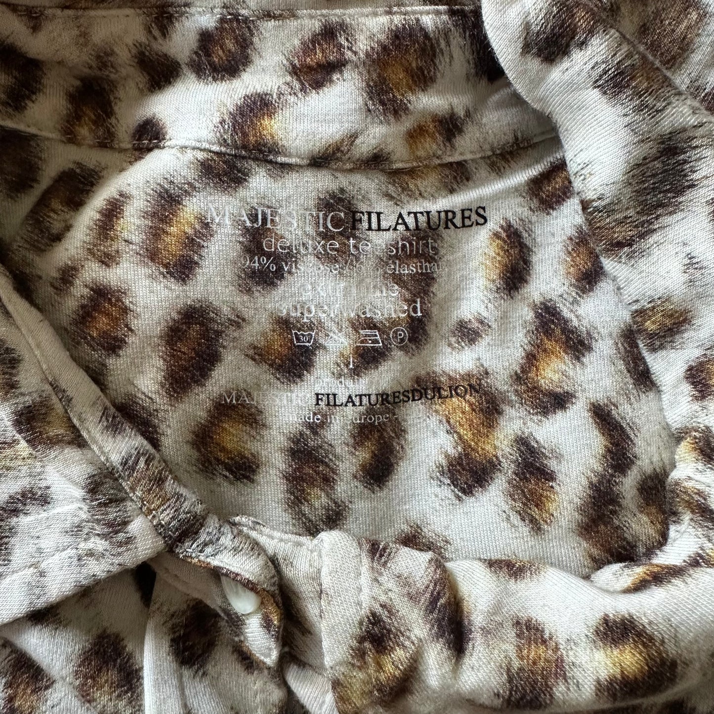 Majestic Filatures Super Washed Animal Print Blouse