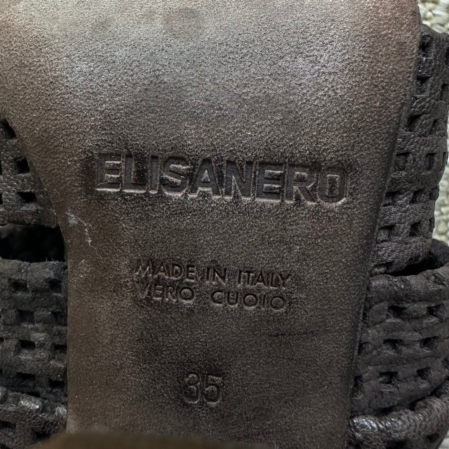 Elisanero Gladiator Brown Leather Heel