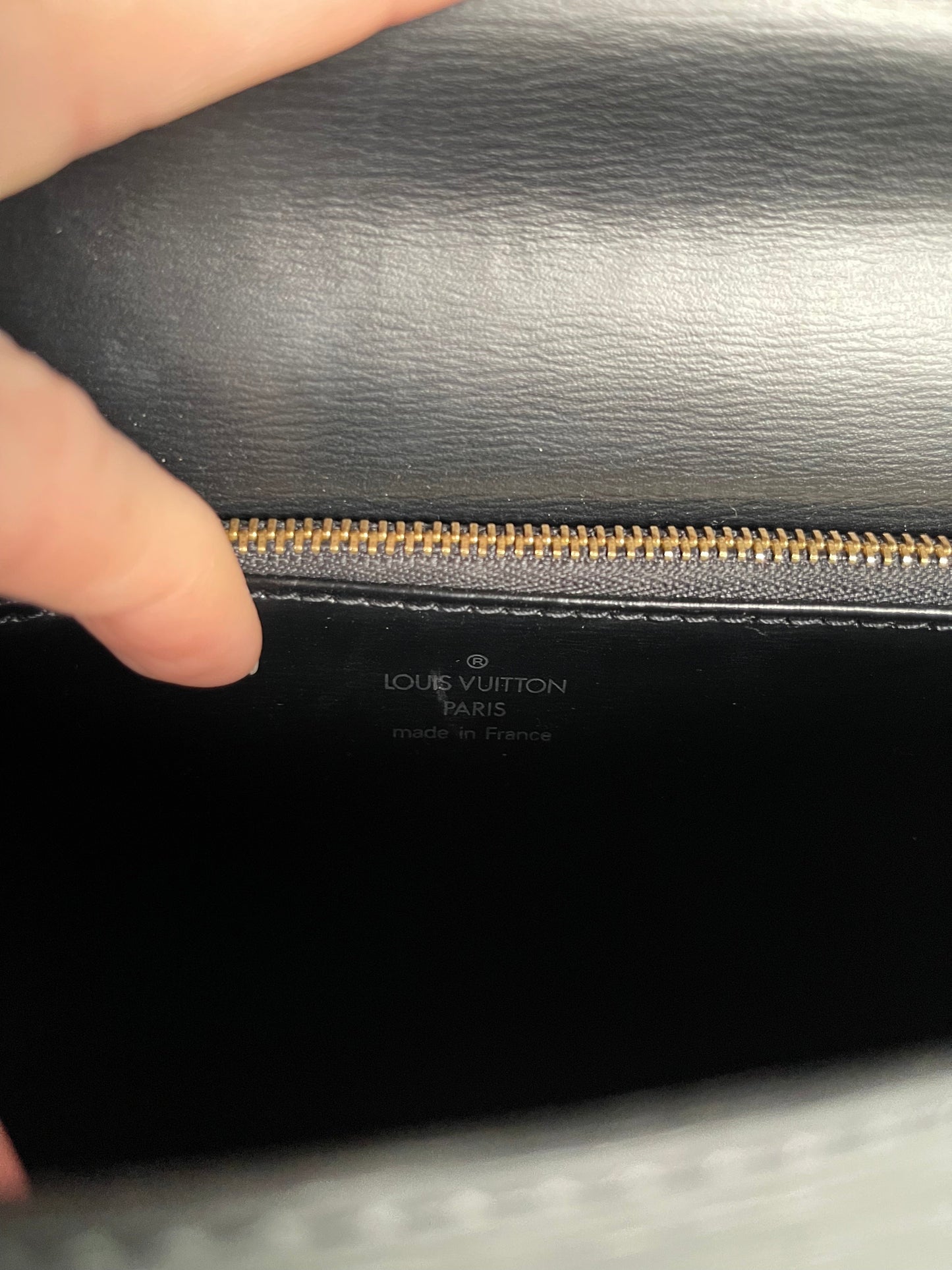 LOUIS VUITTON GRAPHITE BLACK EPI MALESHERBES BAG