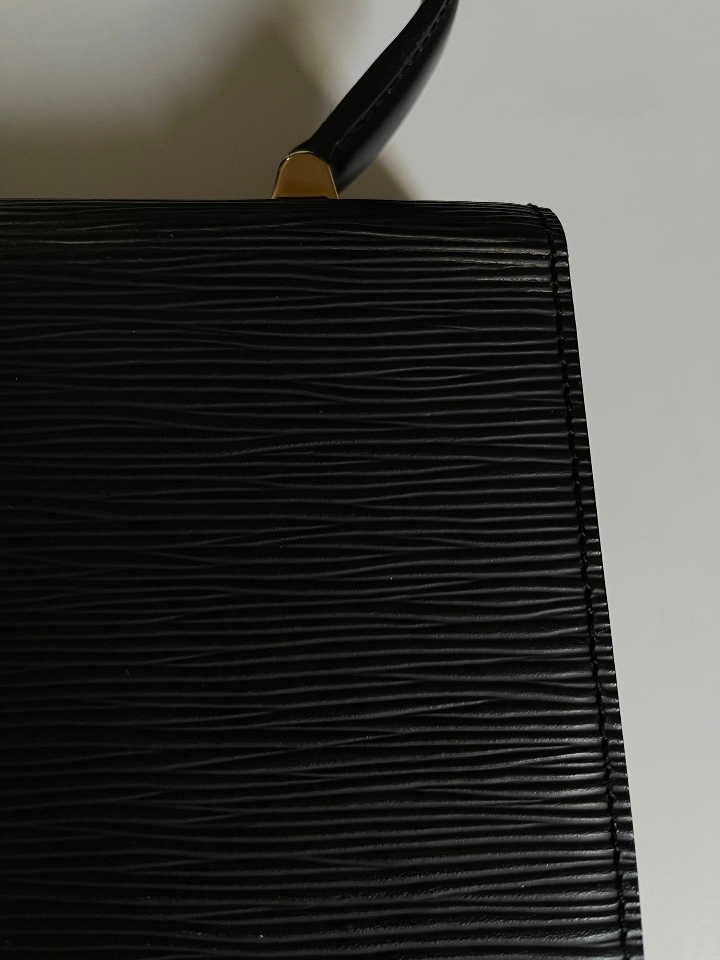 LOUIS VUITTON GRAPHITE BLACK EPI MALESHERBES BAG