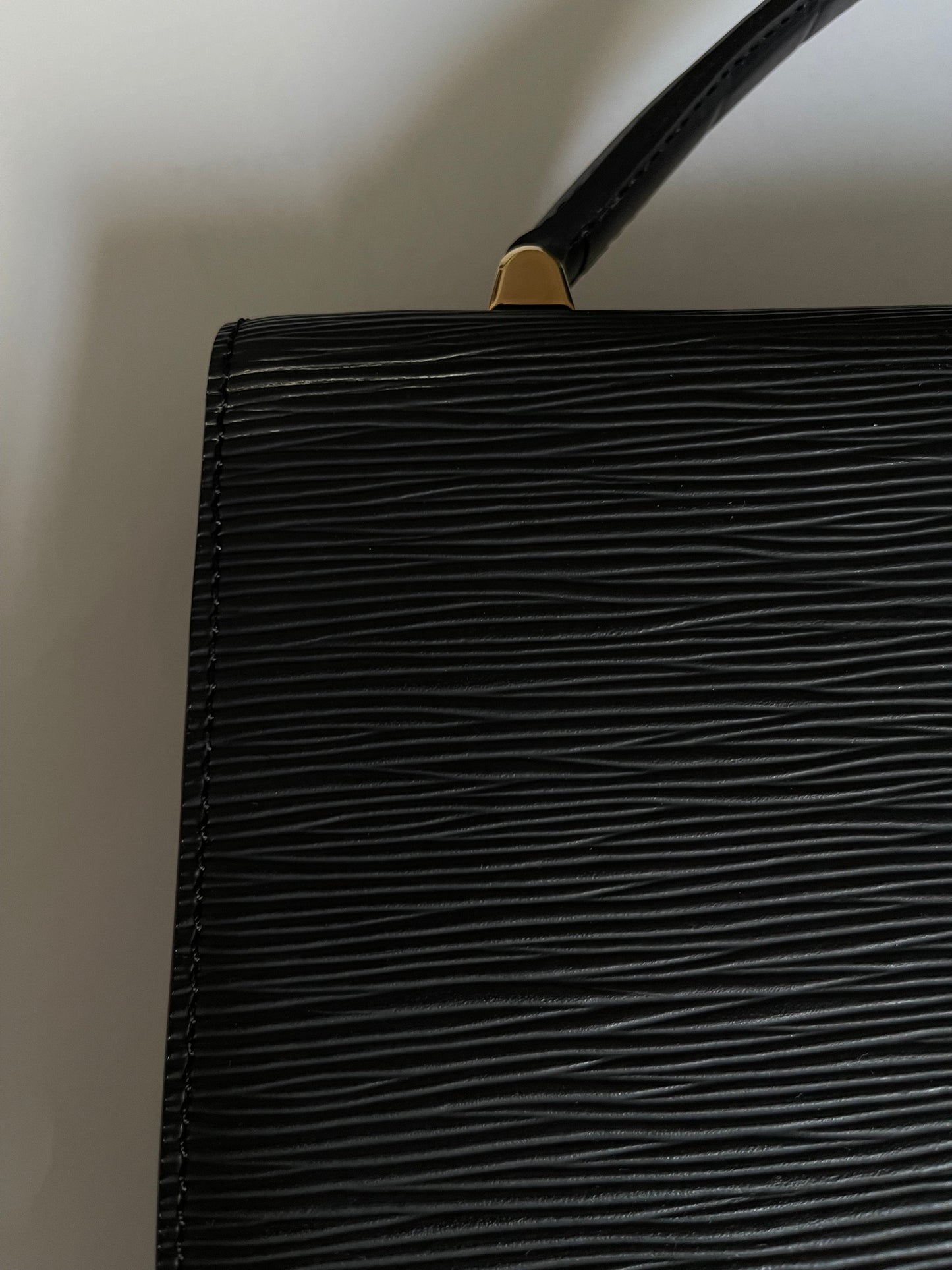 LOUIS VUITTON GRAPHITE BLACK EPI MALESHERBES BAG