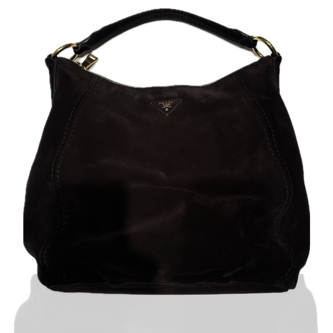 Prada Hobo brown Scamosciato Suede