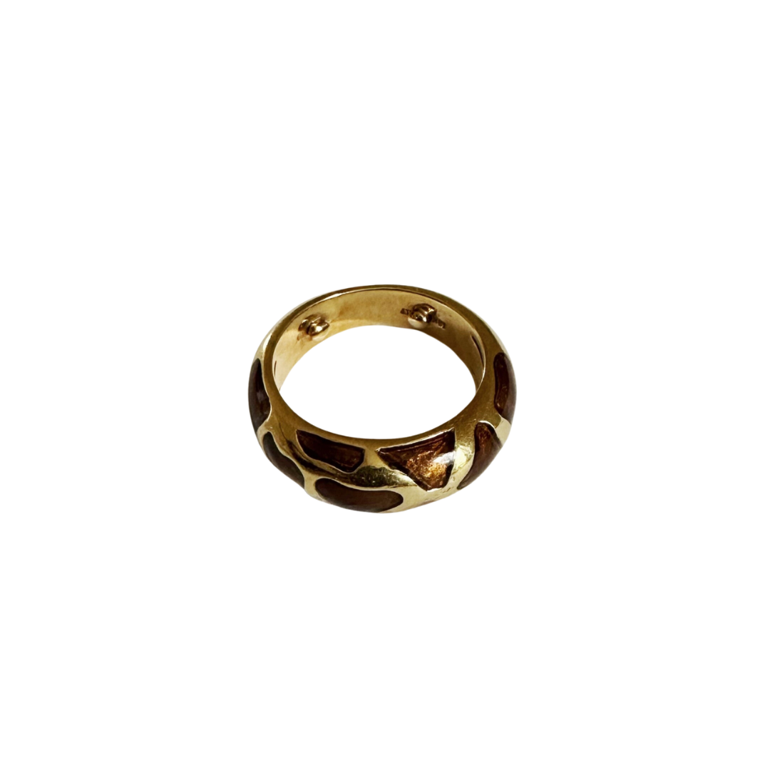 Roberto Coin Giraffe Motif Ring 18k Yellow Gold