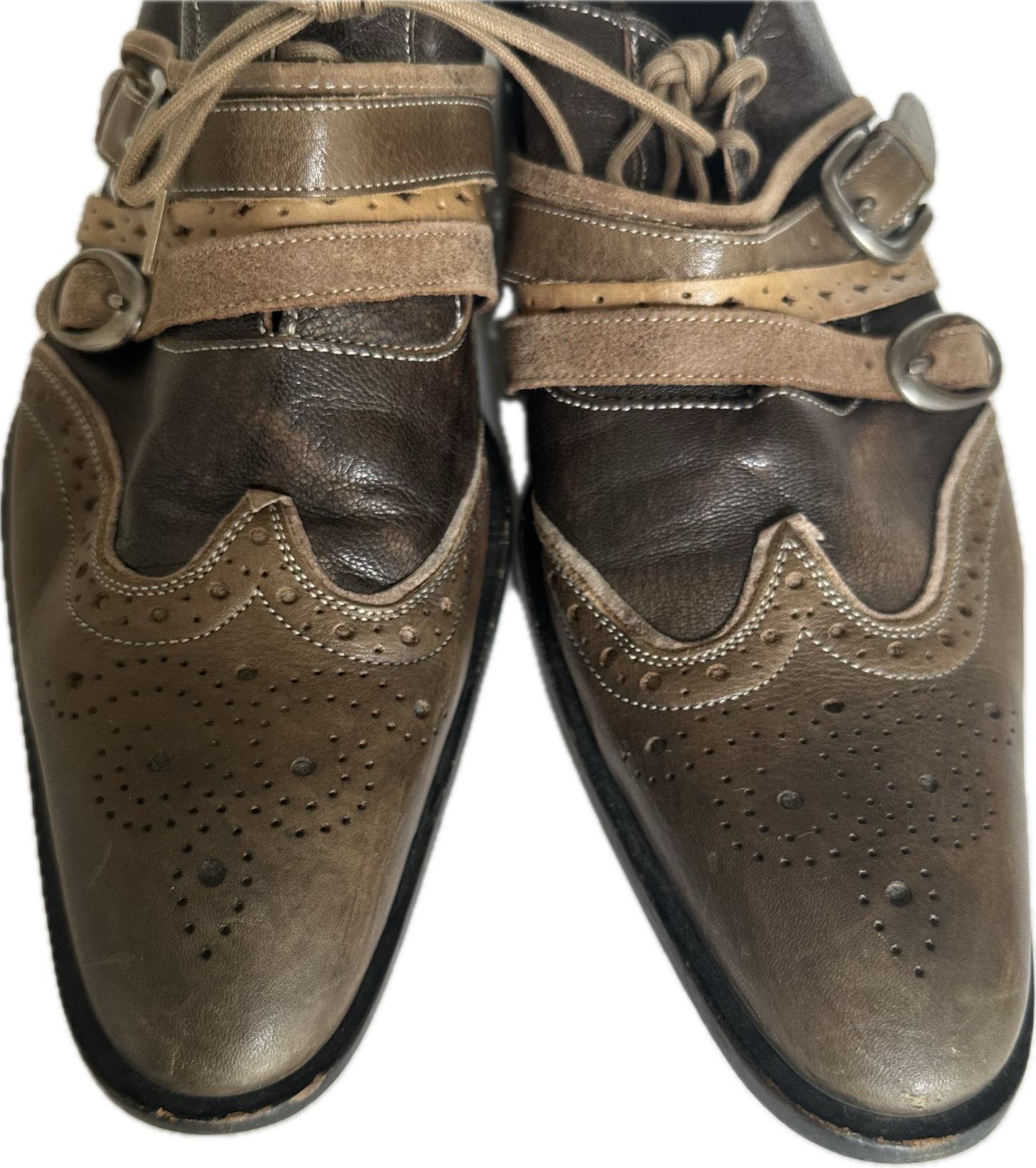 Alfredo Bannister Brown Leather Monk Strap Shoe