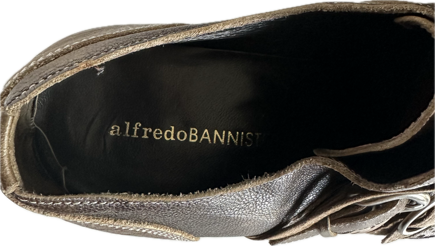 Alfredo Bannister Brown Leather Monk Strap Shoe