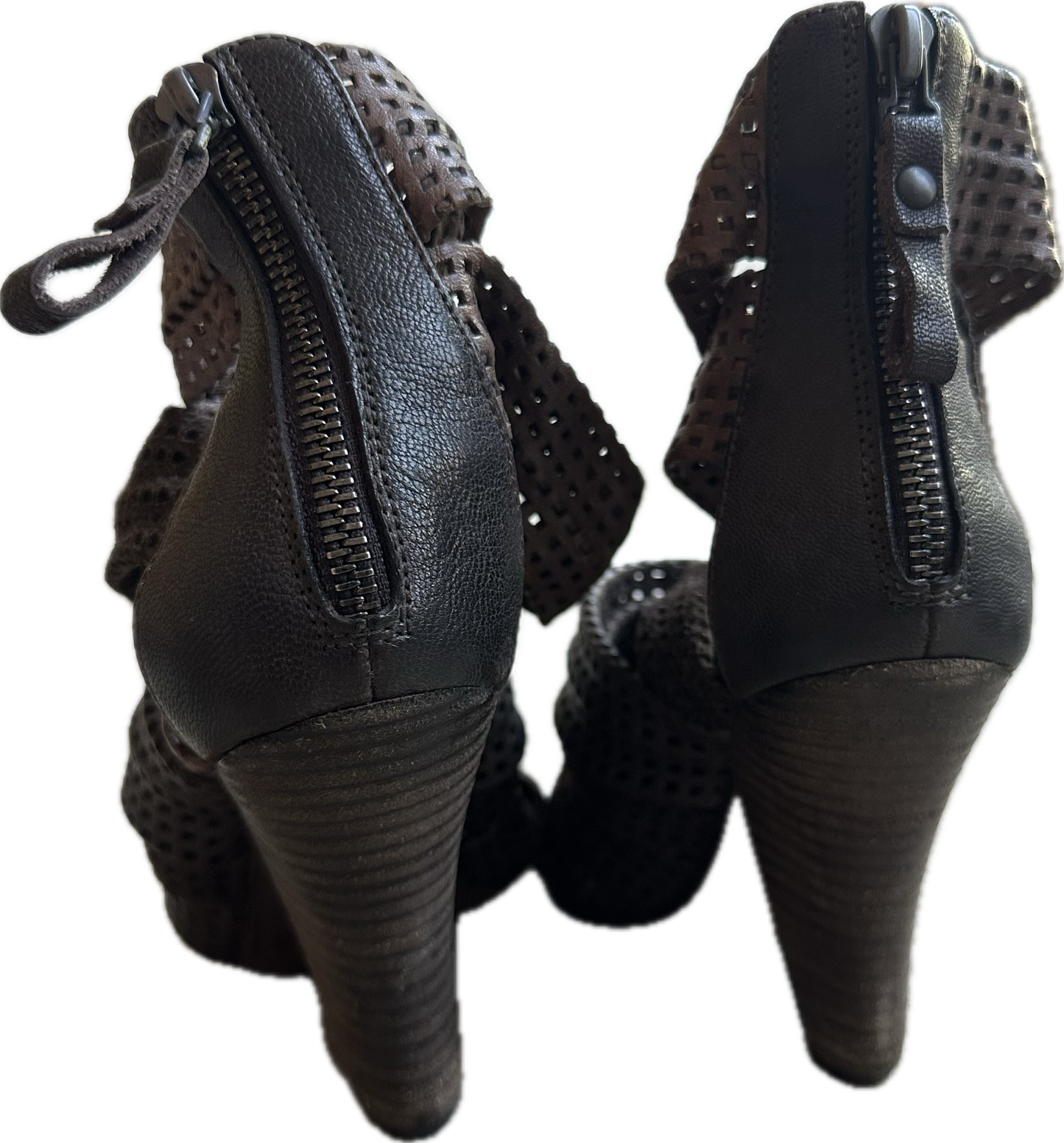 Elisanero Gladiator Brown Leather Heel