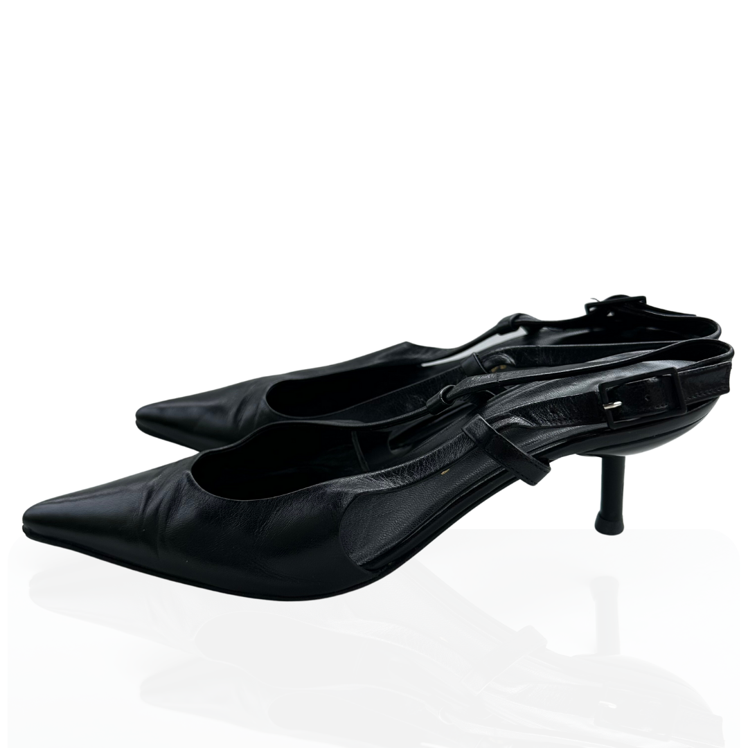Dolce Gabbana Leather Kitten Heel Shoe