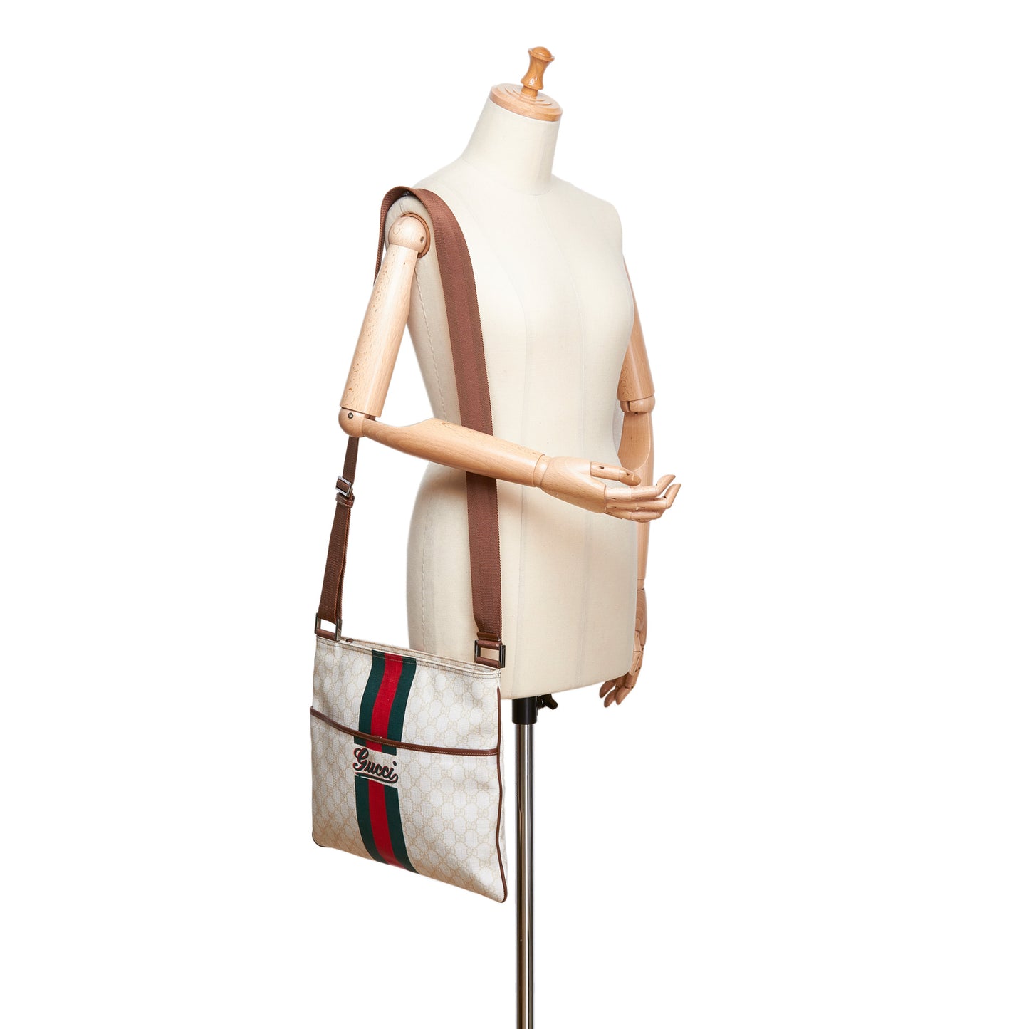 GUCCI WEB SUPREME GG CROSSBODY BAG - leefluxury.com
