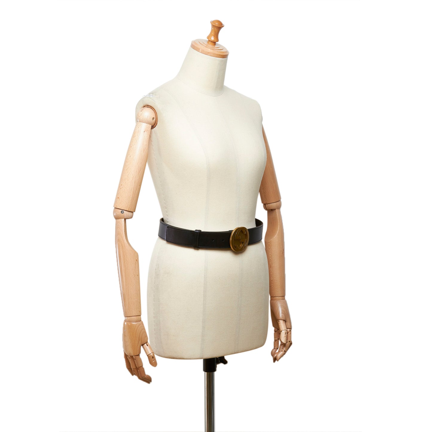 GUCCI GG LOGO LEATHER BELT - leefluxury.com