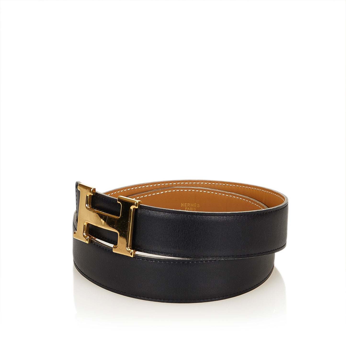 HERMES CONSTANCE H LEATHER BELT 65 - leefluxury.com