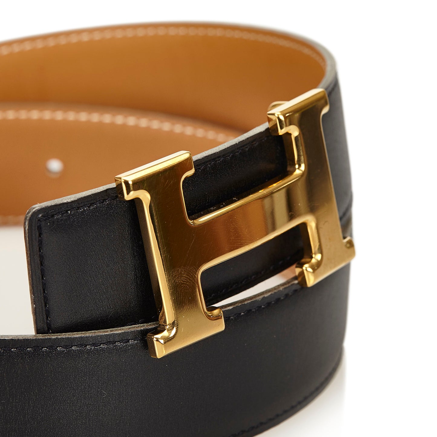 HERMES CONSTANCE H LEATHER BELT 65 - leefluxury.com