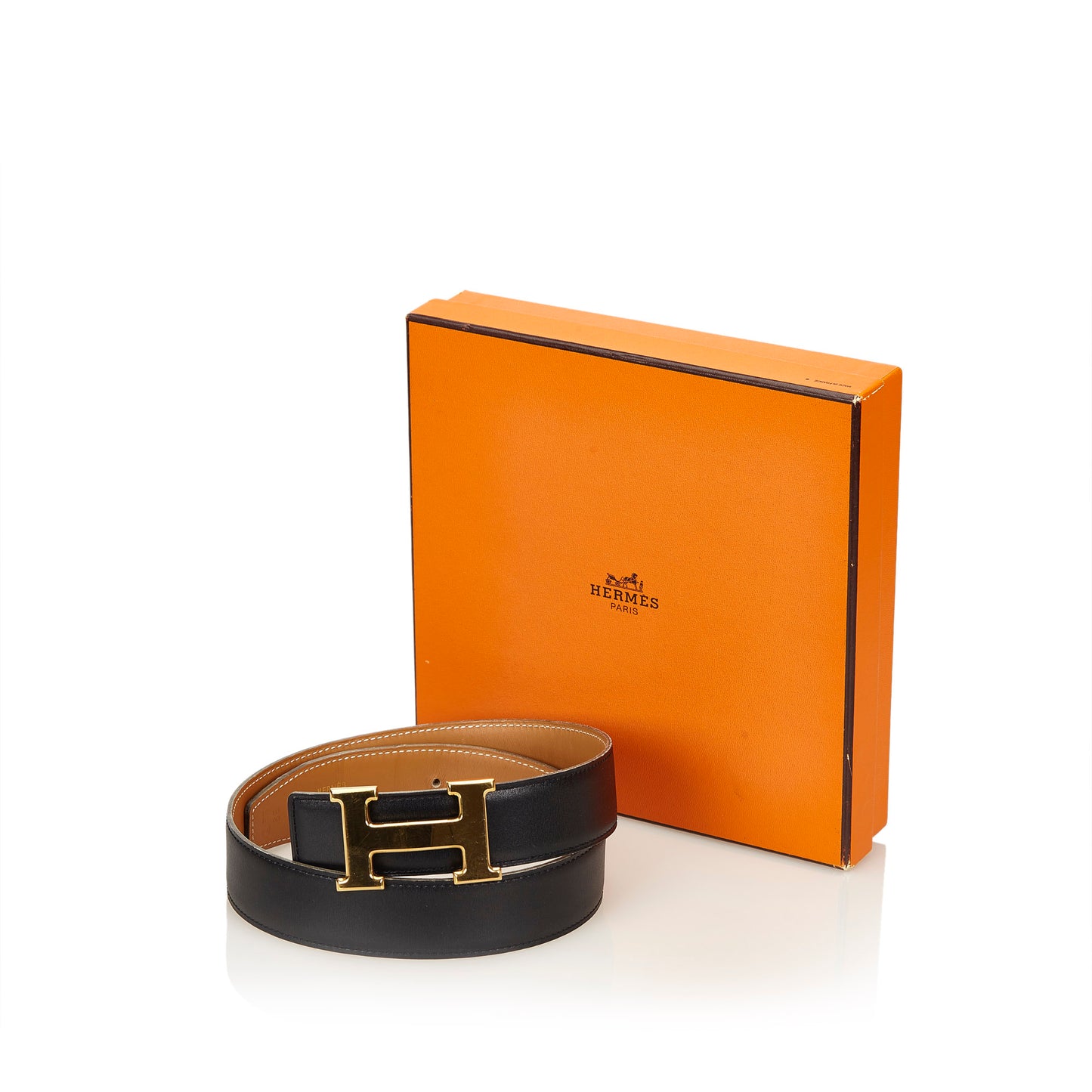 HERMES CONSTANCE H LEATHER BELT 65 - leefluxury.com