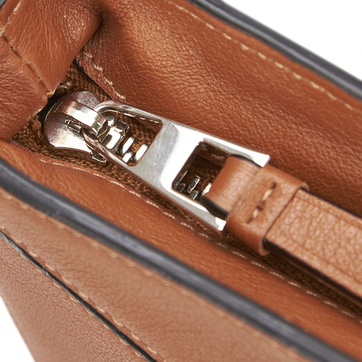 LOEWE CARAMEL LEATHER PUZZLE CLUTCH BAG - leefluxury.com