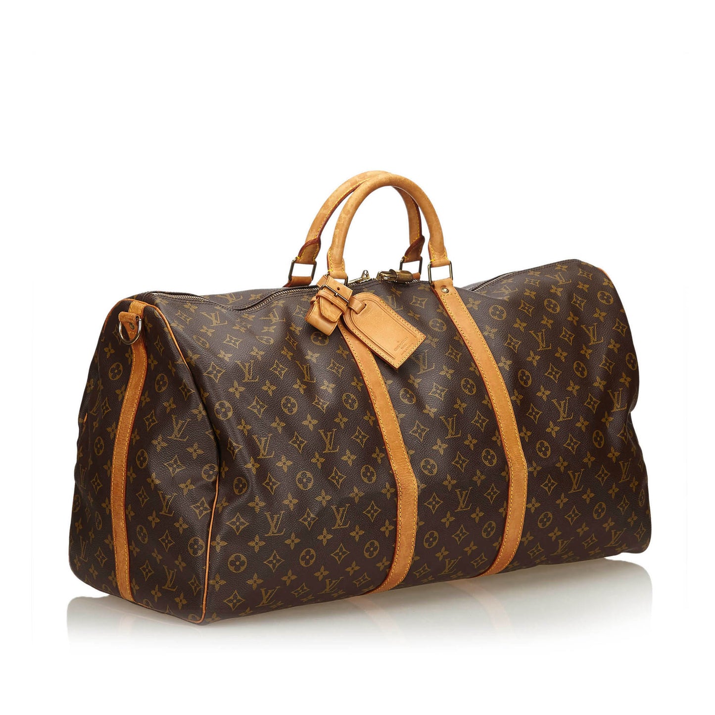 LOUIS VUITTON MONOGRAM KEEPALL BANDOULIERE 60 TRAVEL WEEKENDER BAG - leefluxury.com