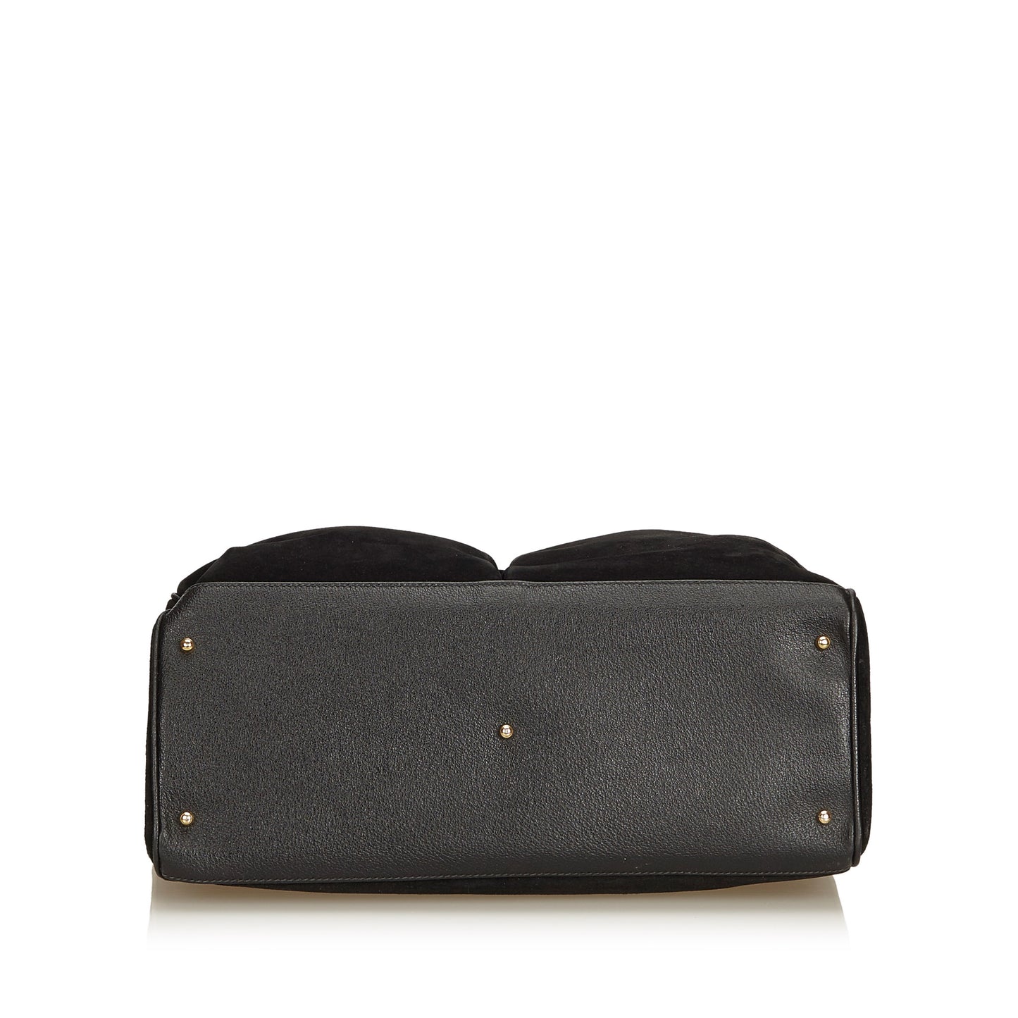 GUCCI BAMBOO SUEDE TOP HANDLE TOTE BAG - leefluxury.com