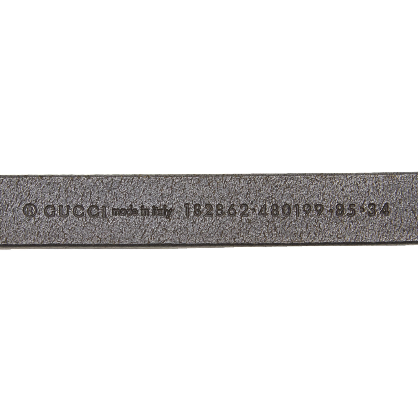 GUCCI CURSIVE LOGO BLACK LEATHER SLIM BELT - leefluxury.com