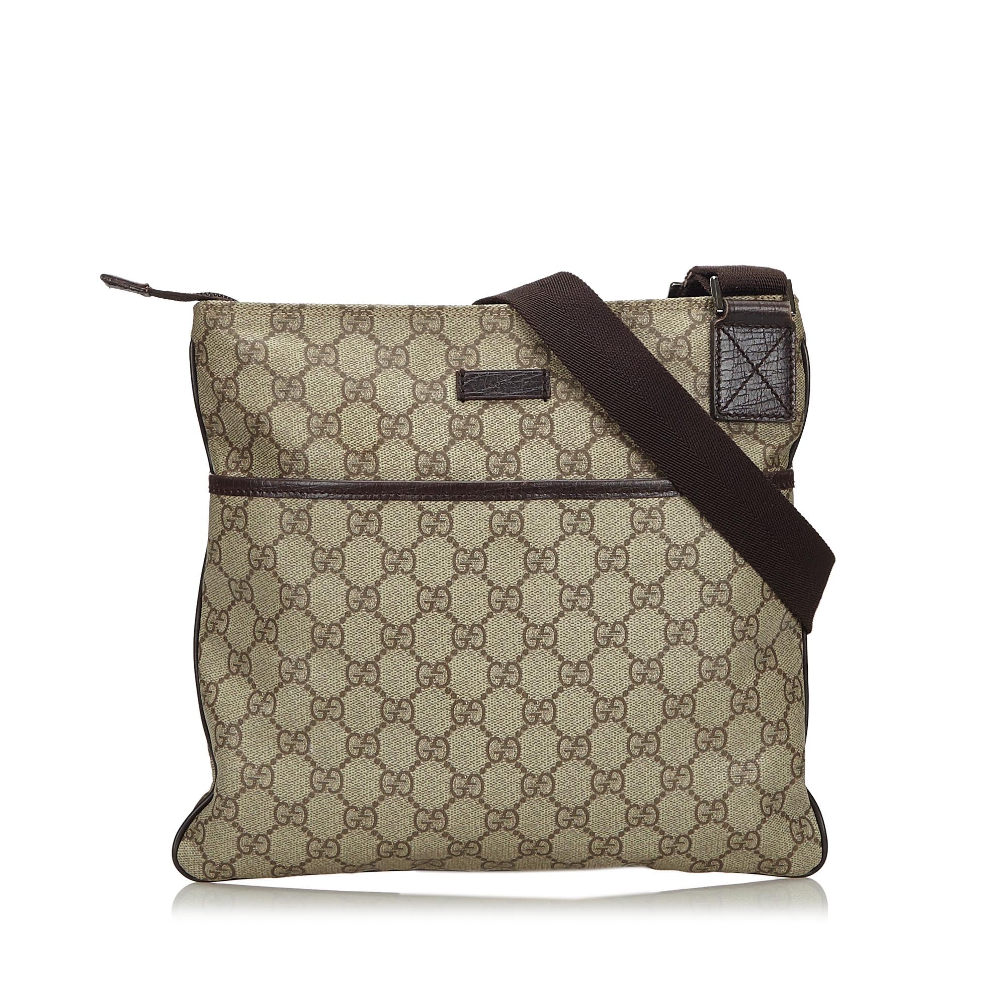 Gucci GG Canvas Medium Saddle Messenger Bag - Neutrals Crossbody Bags,  Handbags - GUC1399318