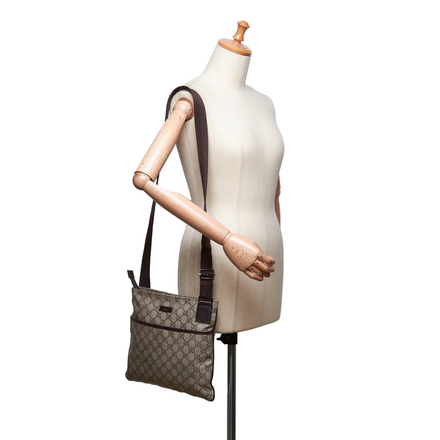 GUCCI GG SUPREME CROSSBODY MESSENGER TRAVEL BAG - leefluxury.com