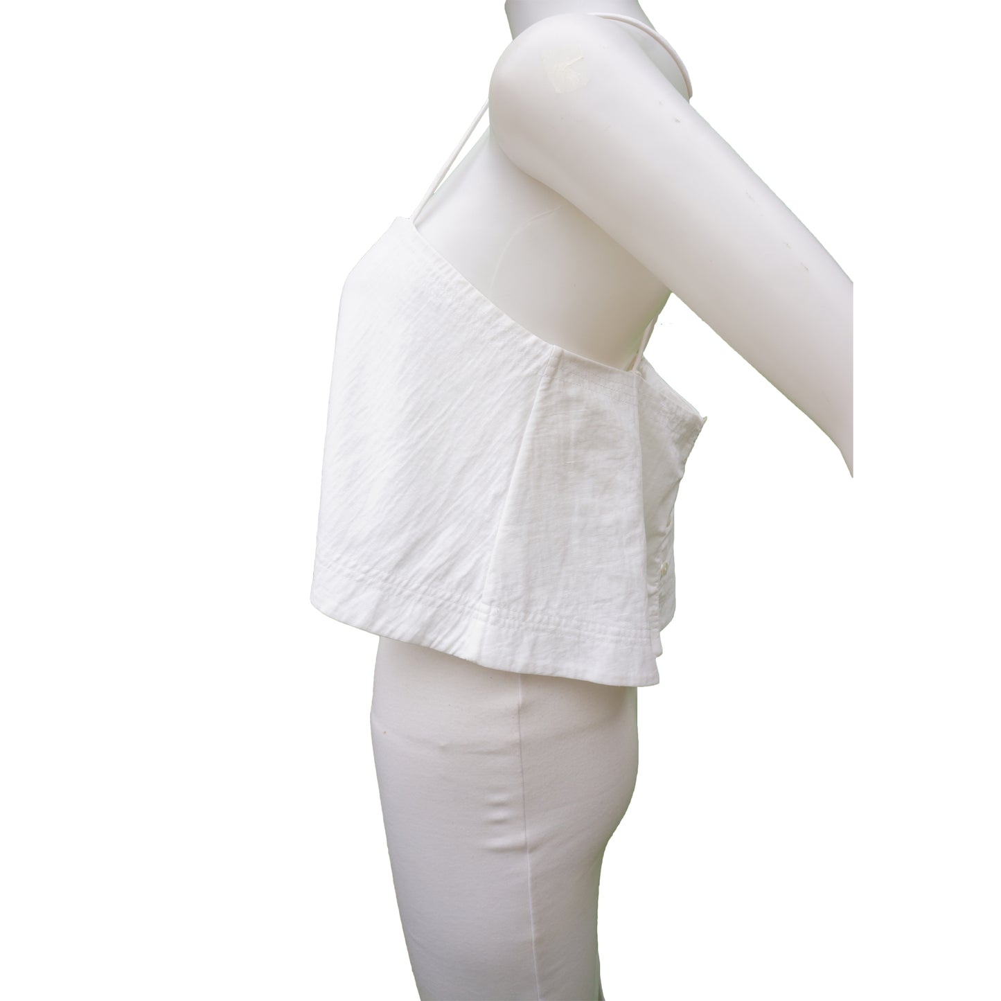 A.L.C. WHITE APRON SPAGHETTI STRAP TOP - leefluxury.com