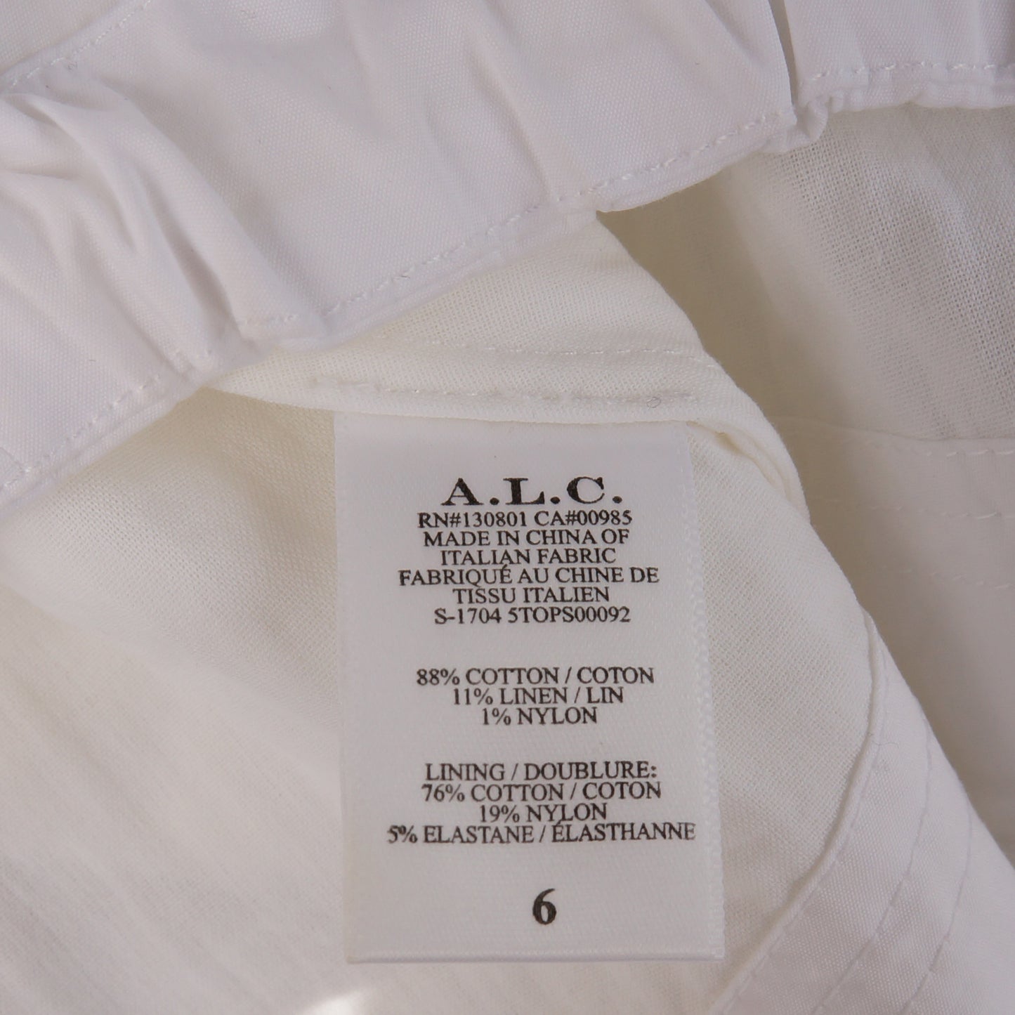 A.L.C. WHITE APRON SPAGHETTI STRAP TOP - leefluxury.com