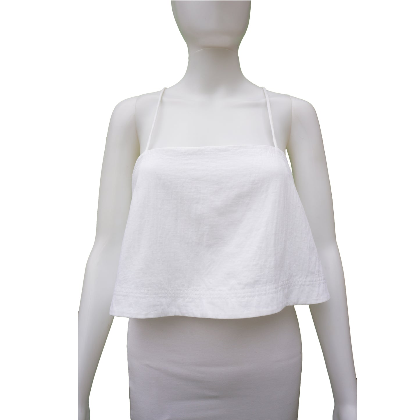 A.L.C. WHITE APRON SPAGHETTI STRAP TOP - leefluxury.com
