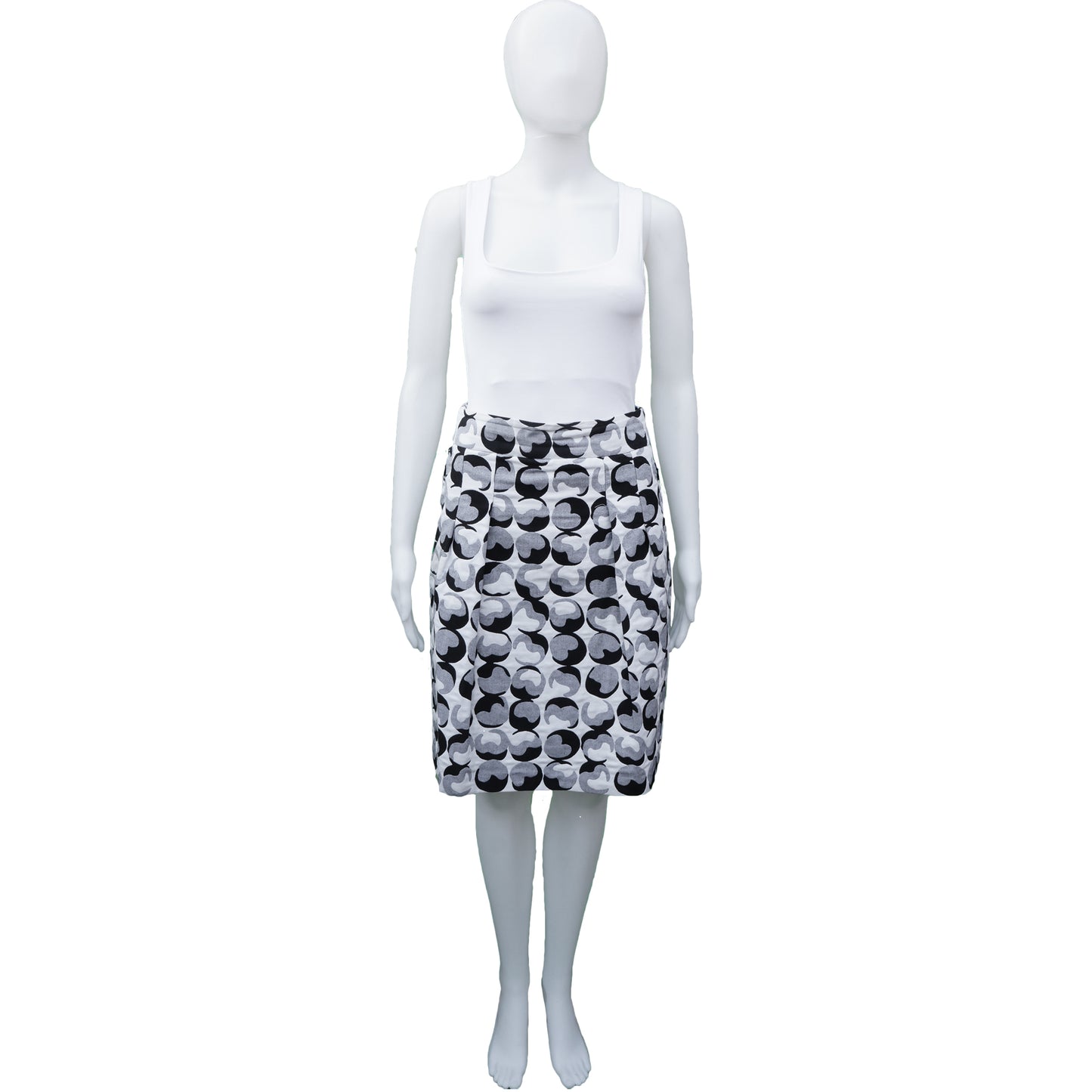 AKRIS PUNTO PLEATED PRINTED SKIRT - leefluxury.com