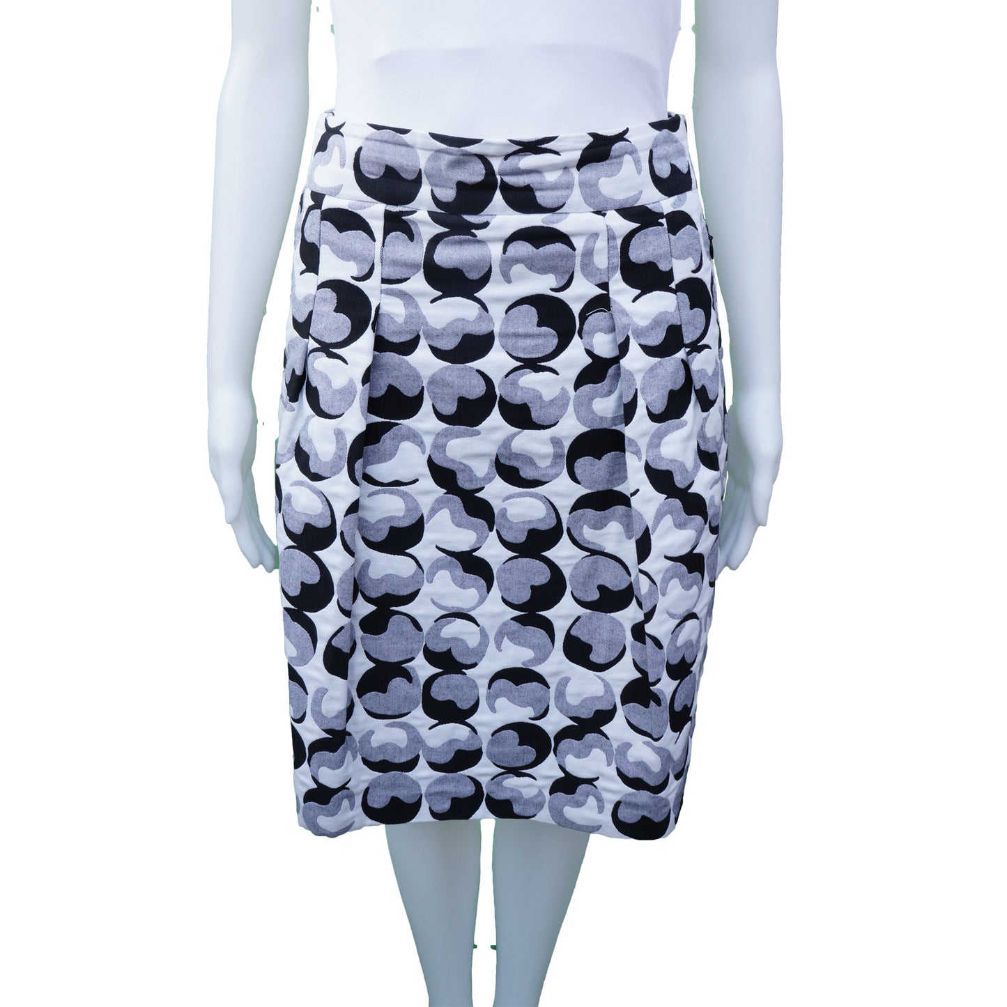 AKRIS PUNTO PLEATED PRINTED SKIRT - leefluxury.com