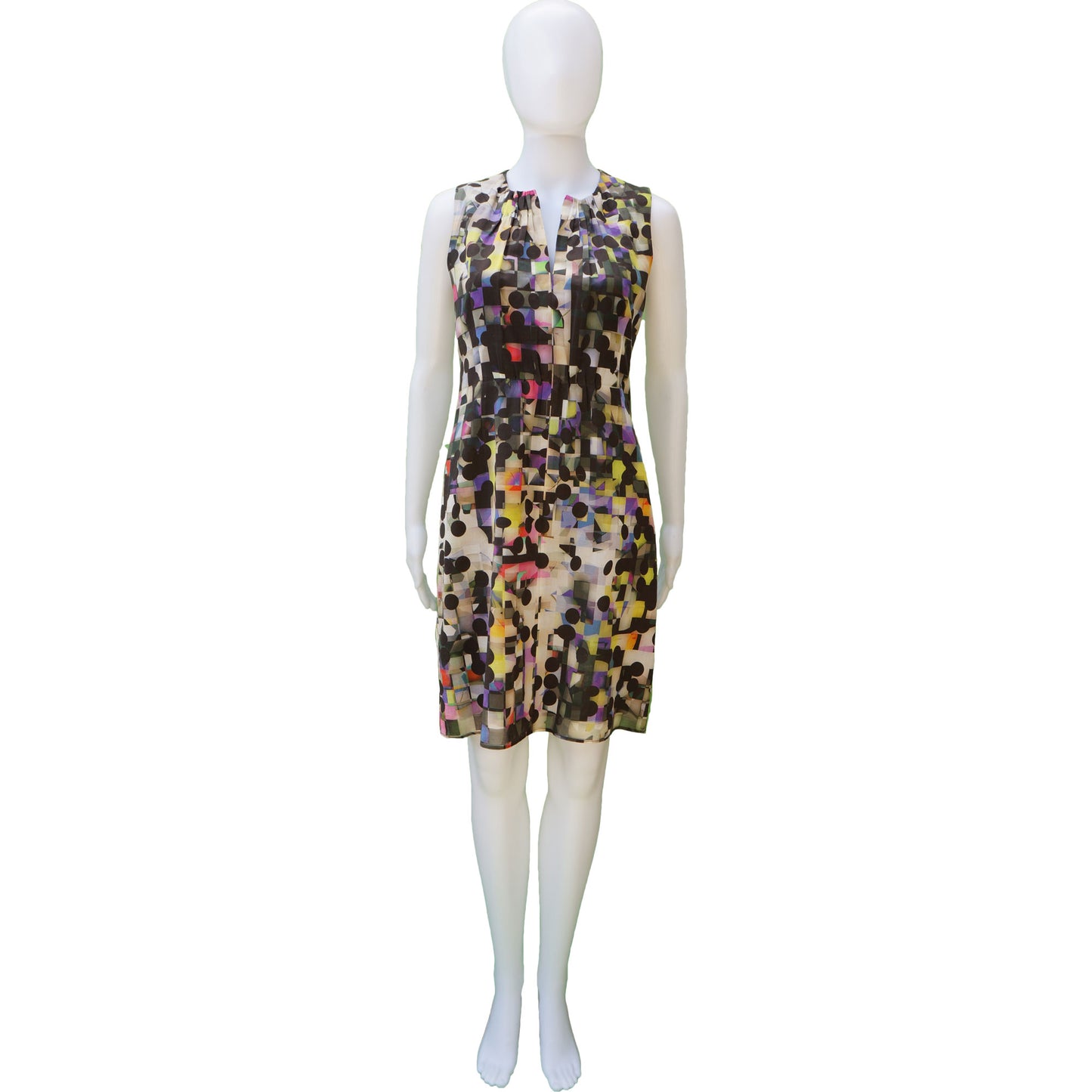 AKRIS PUNTO POLKA DOT SHEATH DRESS - leefluxury.com