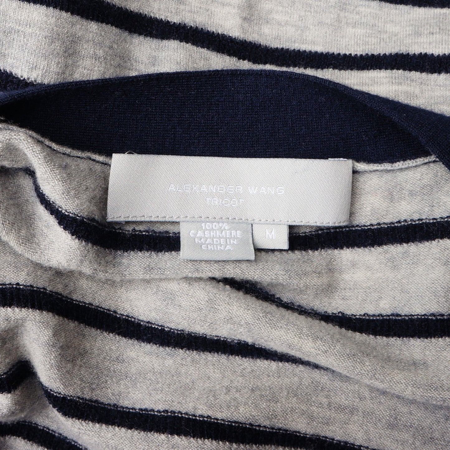 ALEXANDER WANG STRIPED CASHMERE LONG SLEEVE CARDIGAN - leefluxury.com