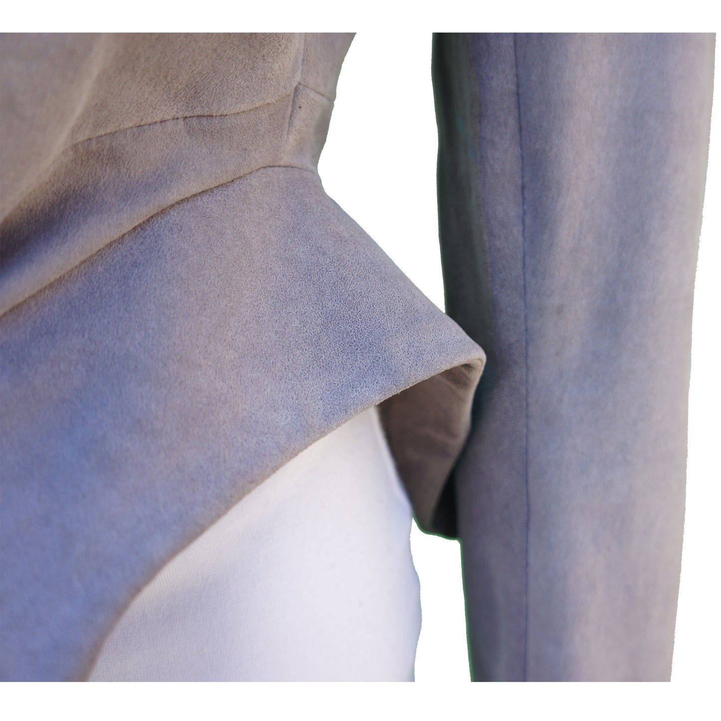 ANN DEMEULEMEESTER SUEDE CROPPED MOTO STYLE JACKET - leefluxury.com