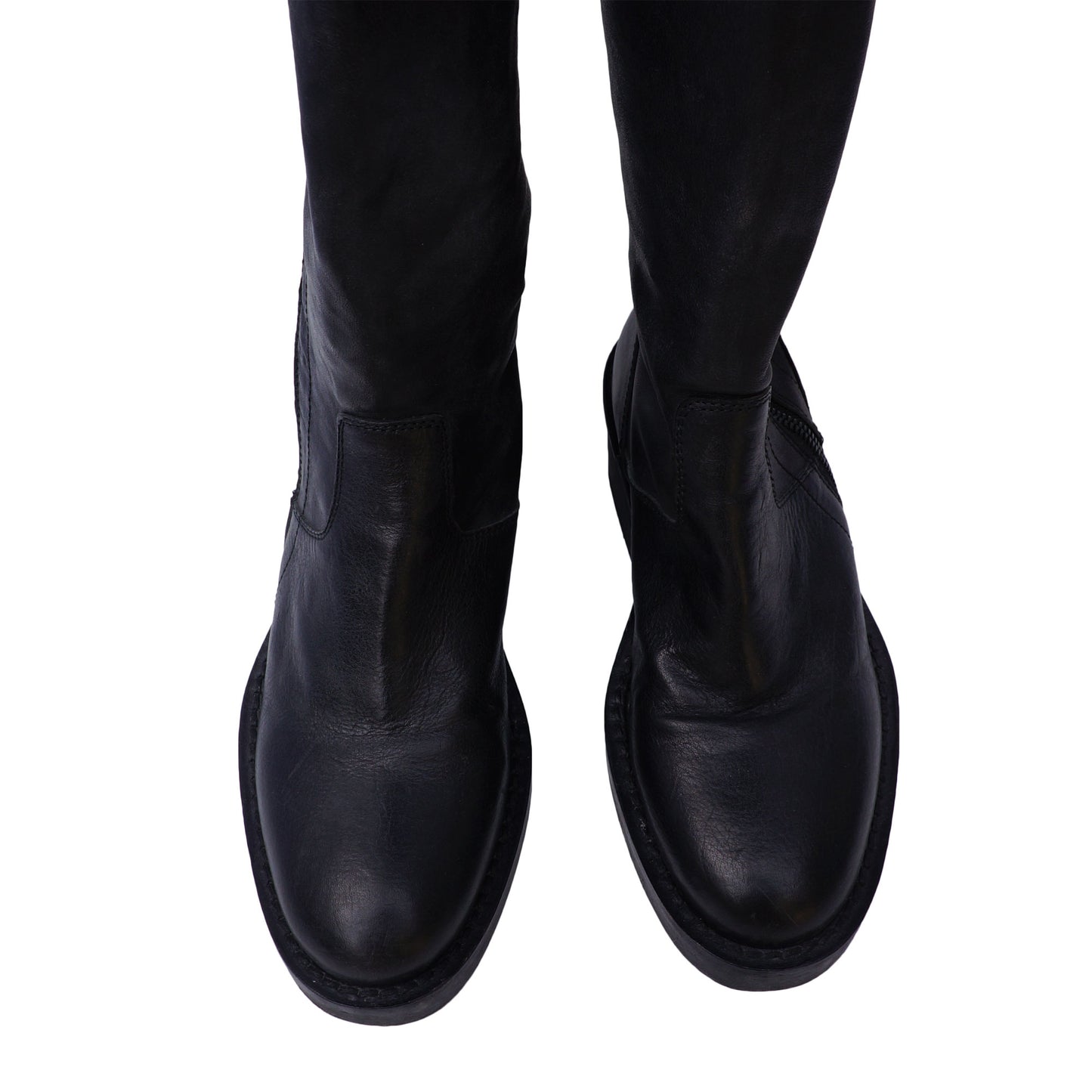 ANN DEMEULEMEESTER LEATHER OVER-THE-KNEE BOOTS - leefluxury.com