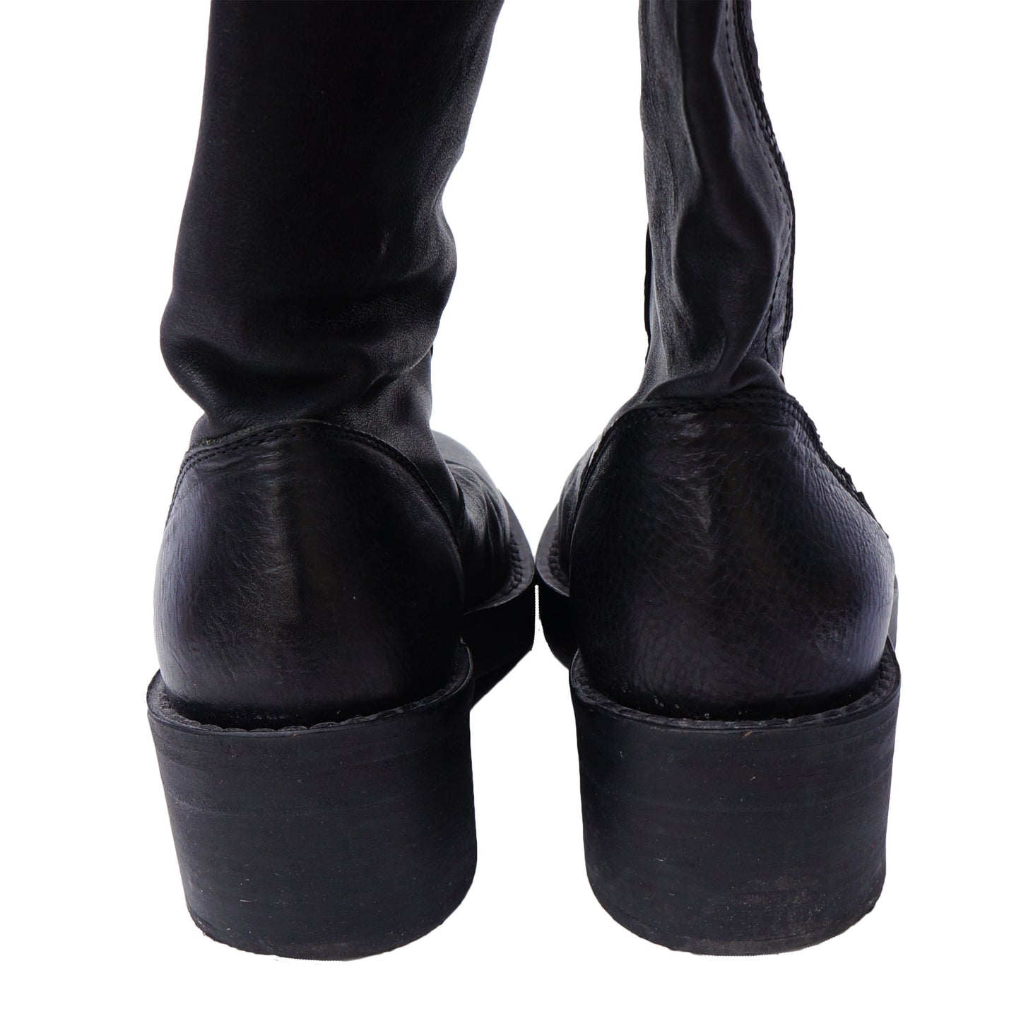 ANN DEMEULEMEESTER LEATHER OVER-THE-KNEE BOOTS - leefluxury.com