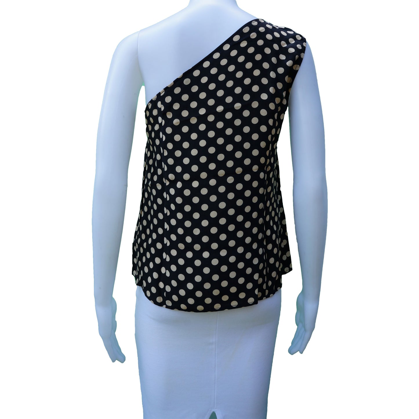 AUGUST SILK ONE SHOULDER COCKTAIL TOP - leefluxury.com