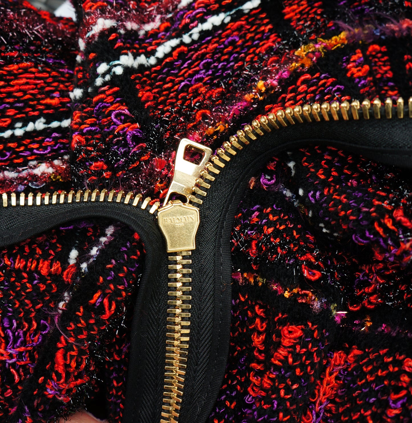 BALMAIN FRINGE-TRIMMED TWEED BODYCON DRESS - leefluxury.com