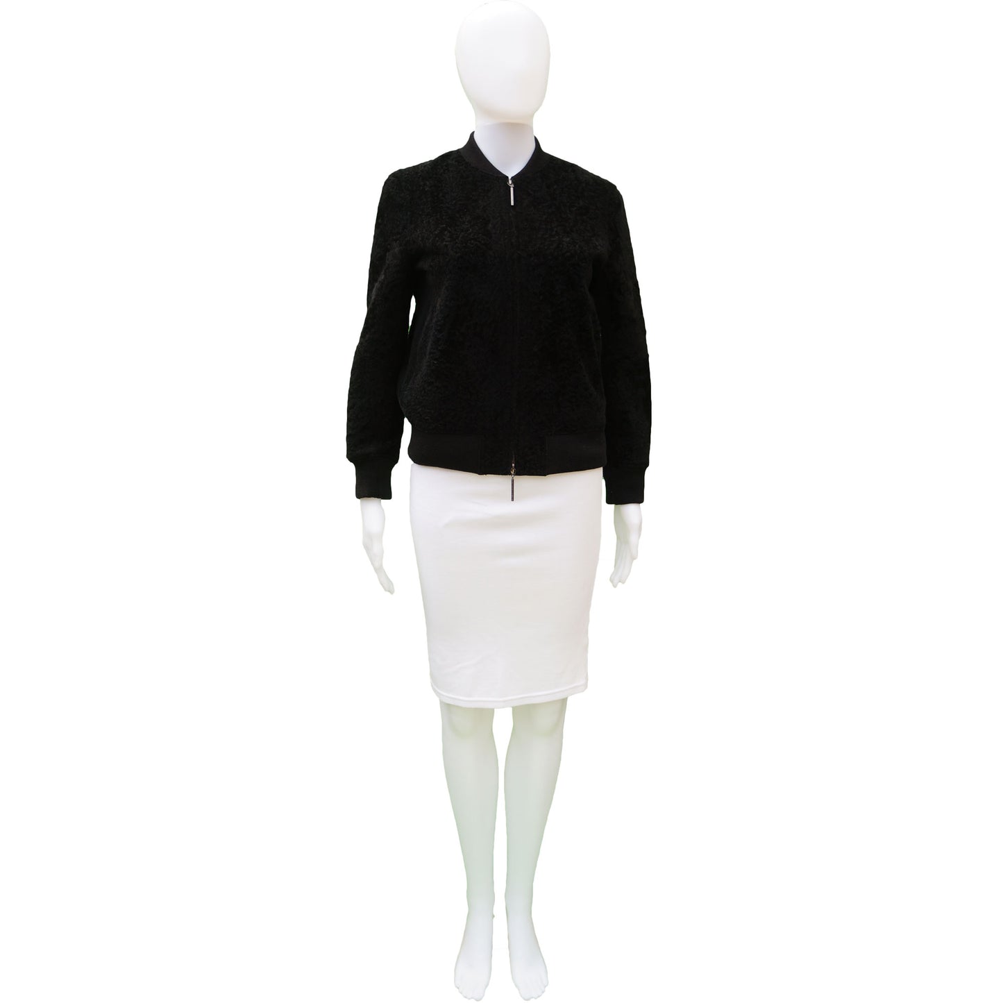 BEYMAN COLLECTION LEATHER SHEARLING SIYAH BOMBER JACKET - leefluxury.com
