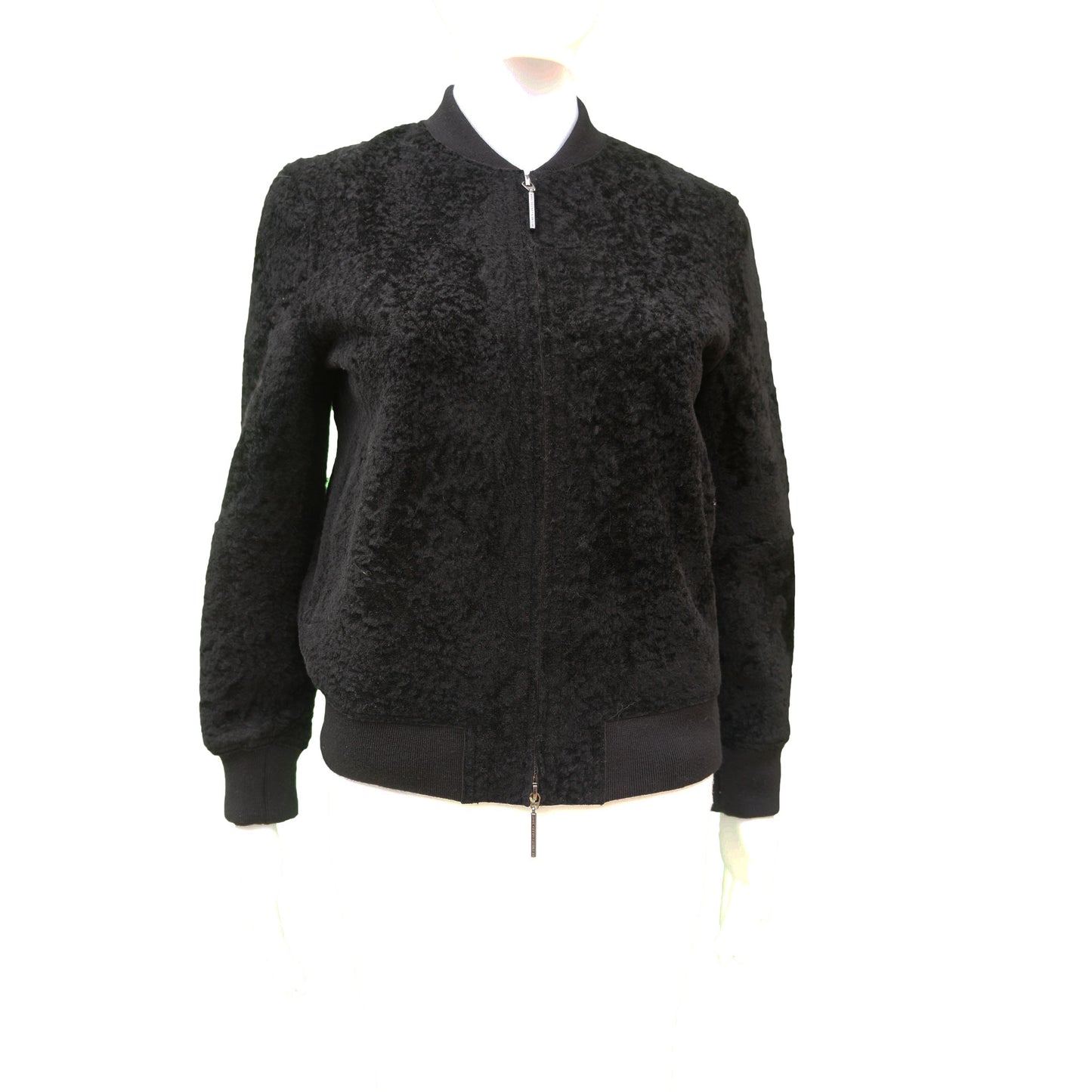 BEYMAN COLLECTION LEATHER SHEARLING SIYAH BOMBER JACKET - leefluxury.com