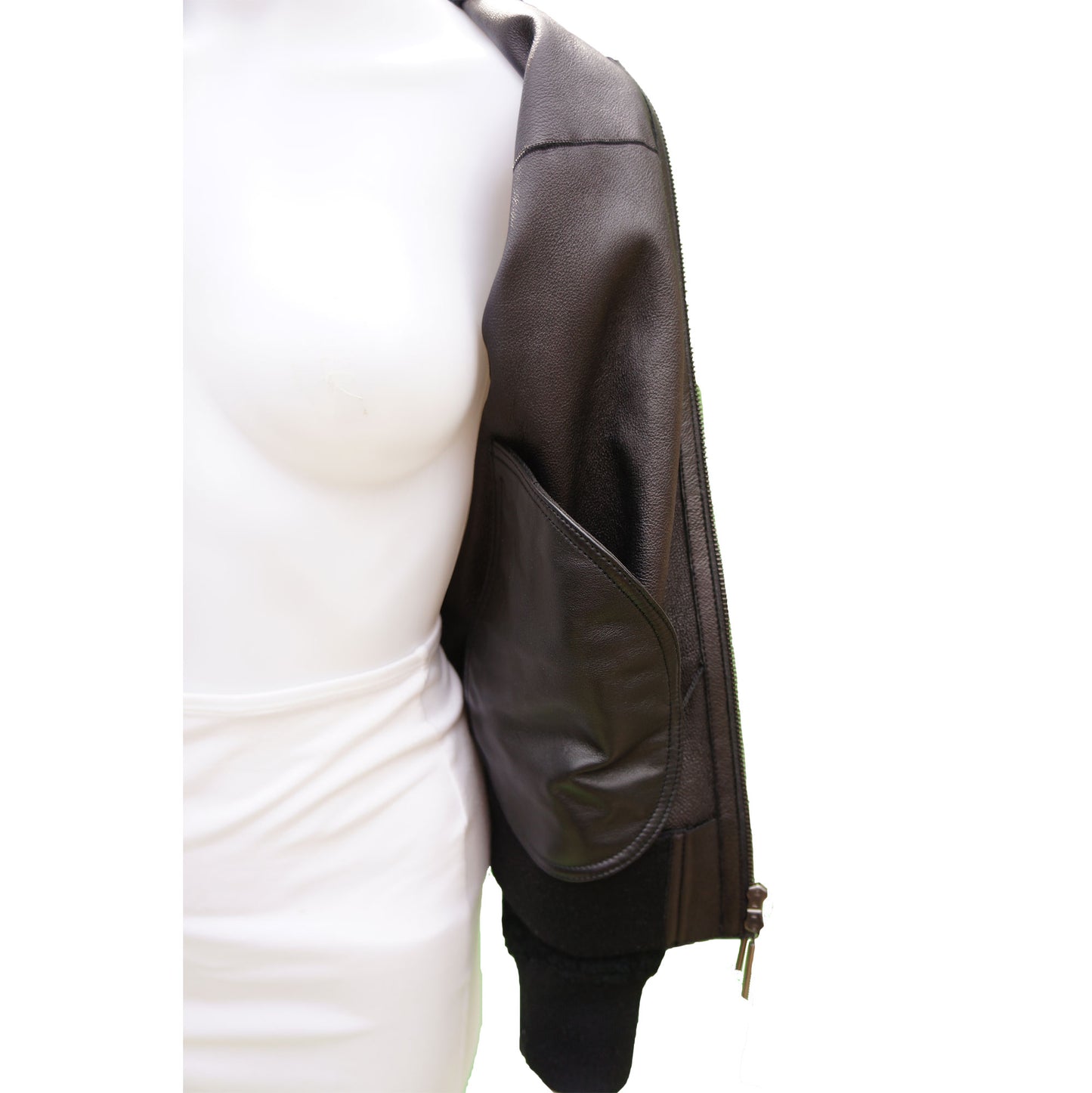 BEYMAN COLLECTION LEATHER SHEARLING SIYAH BOMBER JACKET - leefluxury.com