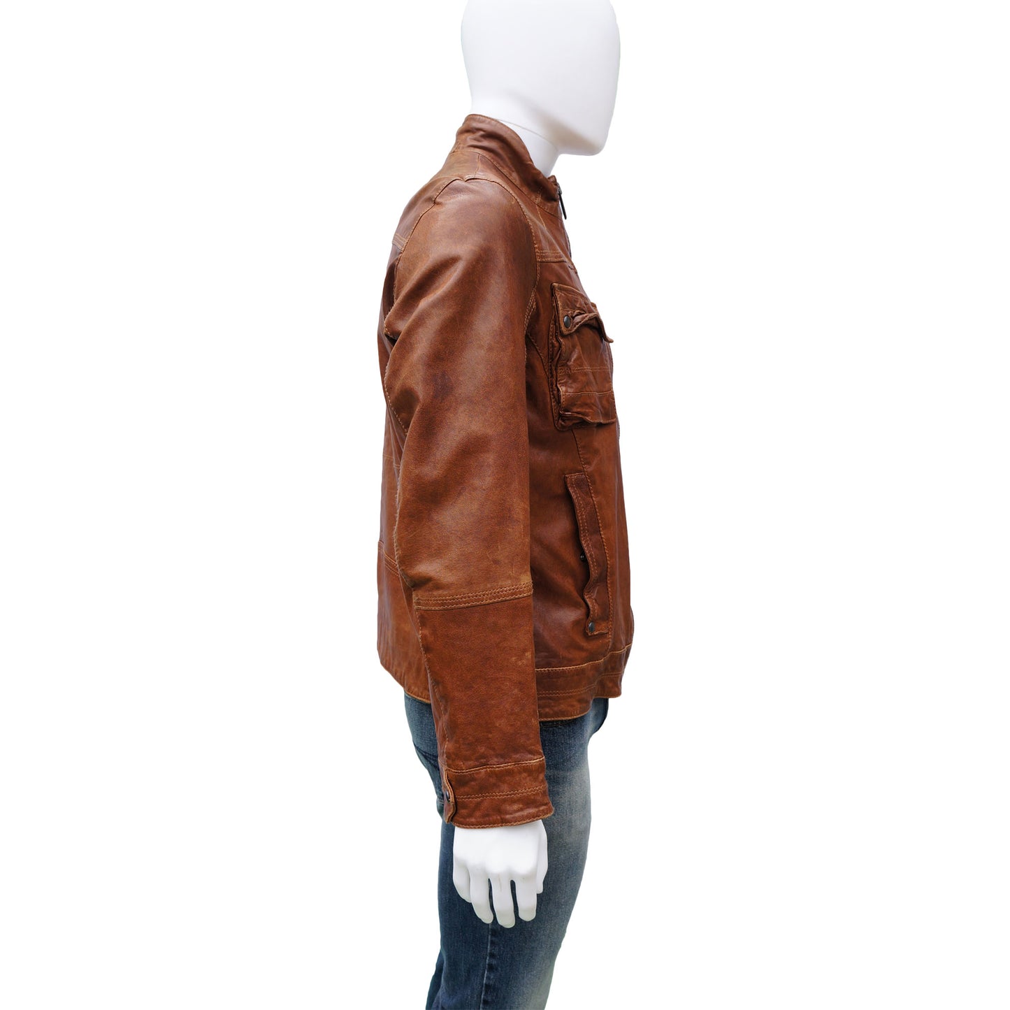 BOSS ORANGE COLLECTION LEATHER JACKET - leefluxury.com