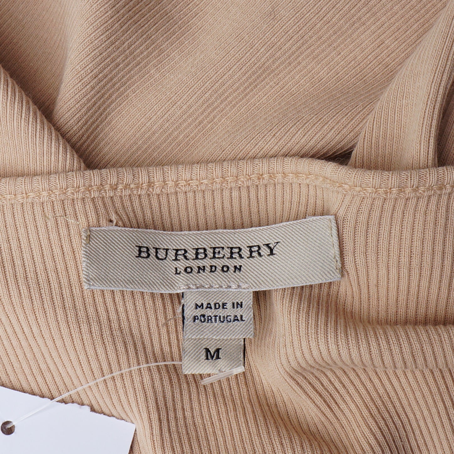 BURBERRY LONDON TAN SLEEVELESS RUFFLE TRIM KNIT TOP - leefluxury.com