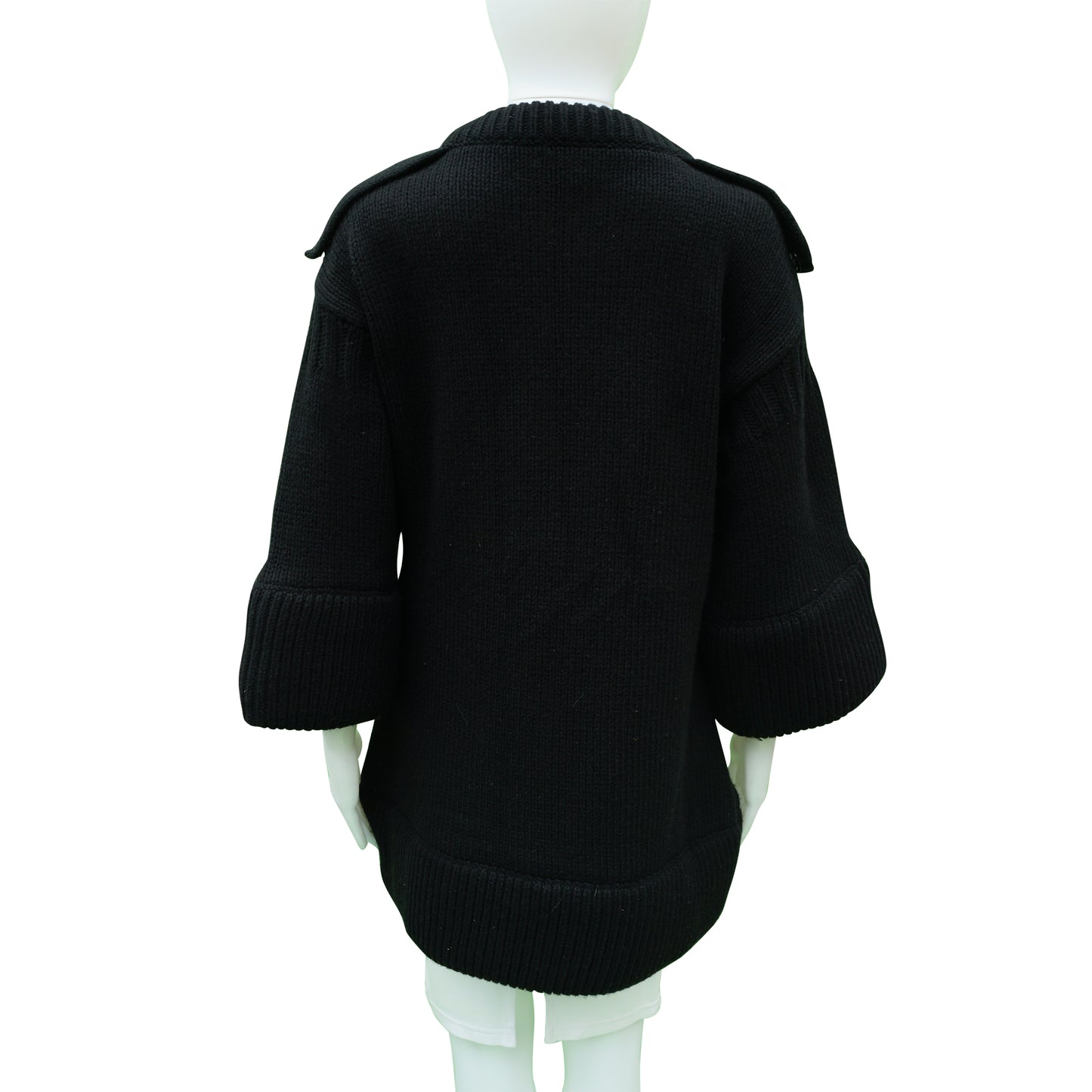 BURBERRY CASHMERE BLEND OVERSIZED KNIT TOP DRESS - leefluxury.com
