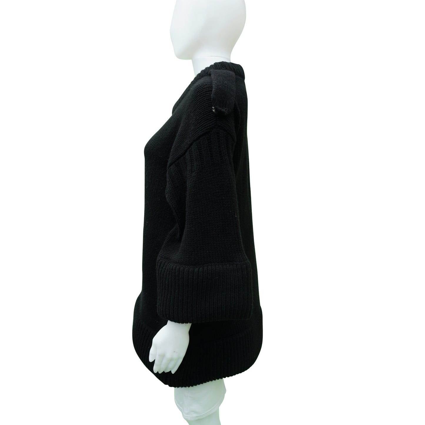 BURBERRY CASHMERE BLEND OVERSIZED KNIT TOP DRESS - leefluxury.com