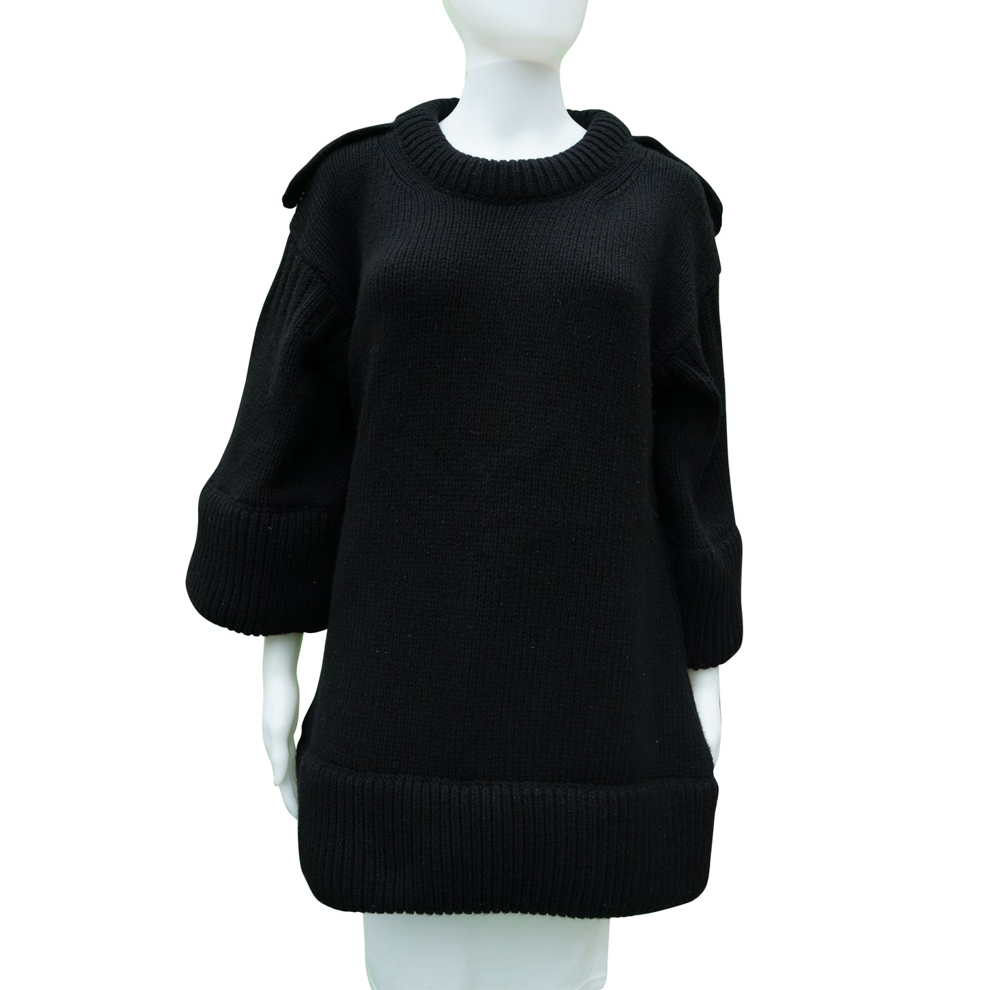 BURBERRY CASHMERE BLEND OVERSIZED KNIT TOP DRESS - leefluxury.com