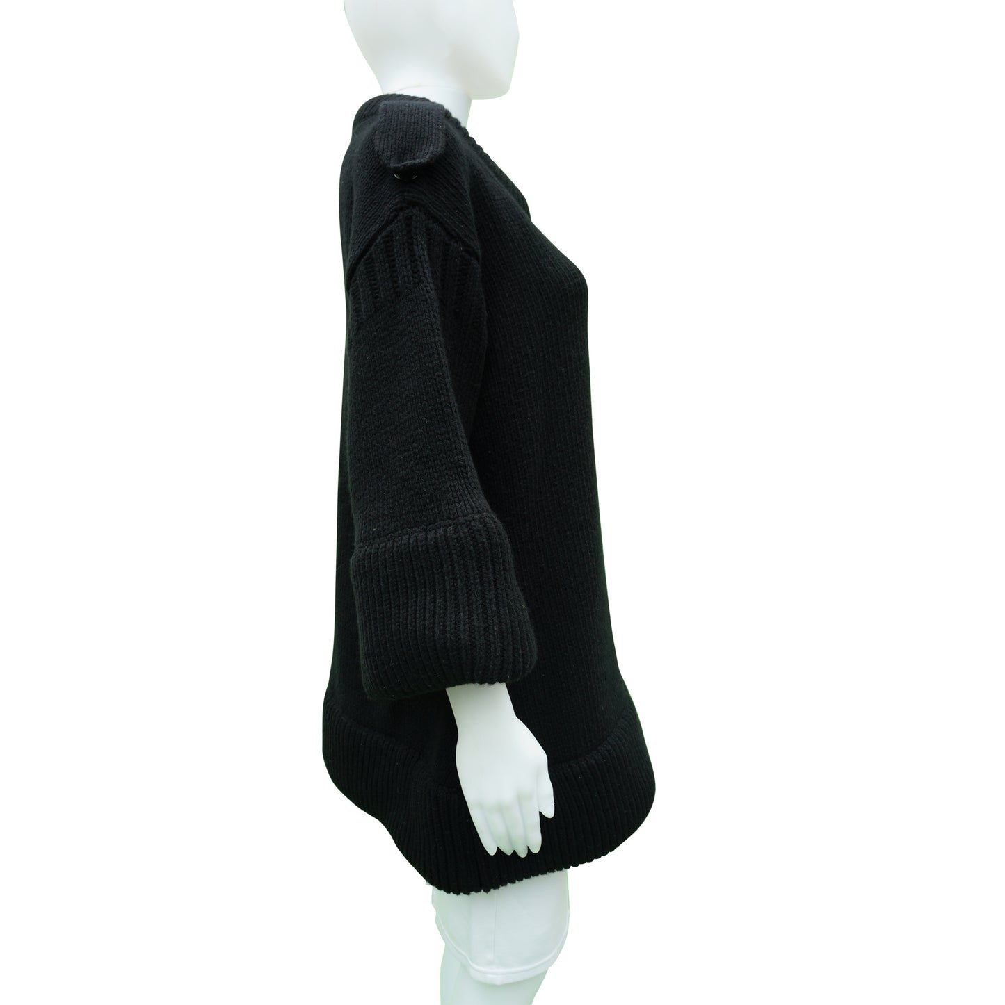 BURBERRY CASHMERE BLEND OVERSIZED KNIT TOP DRESS - leefluxury.com
