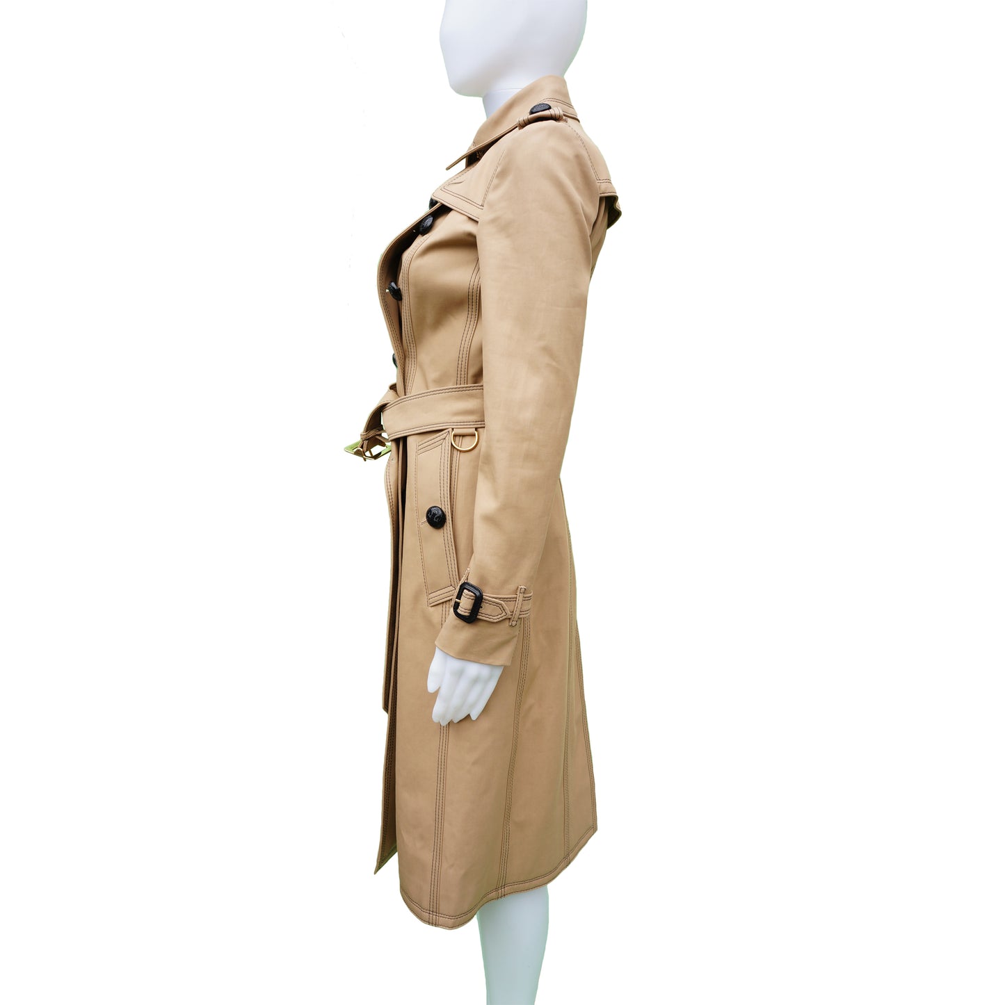 BURBERRY TRENCH LONG BELTED COAT NEW WITH TAGS - leefluxury.com